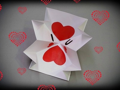 How to make Valentine's Day pop up card | Quick and easy | DIY Valentine card handmade | Gift idea