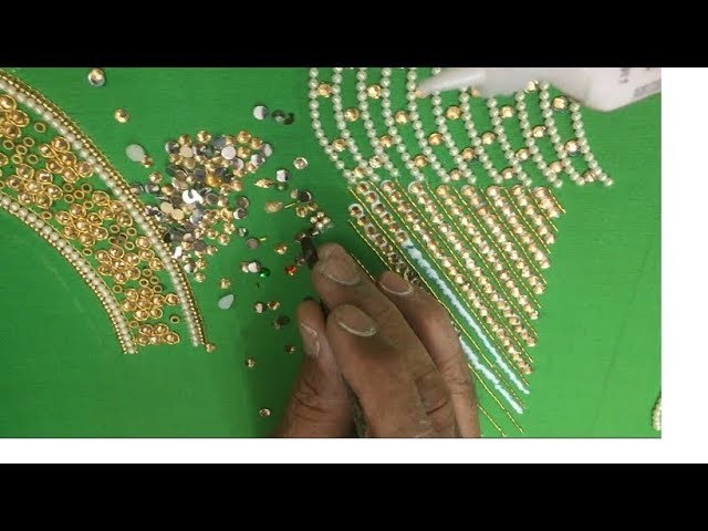 Making of Kid Lehanga Blouse work with Pearls , Beads and Stones