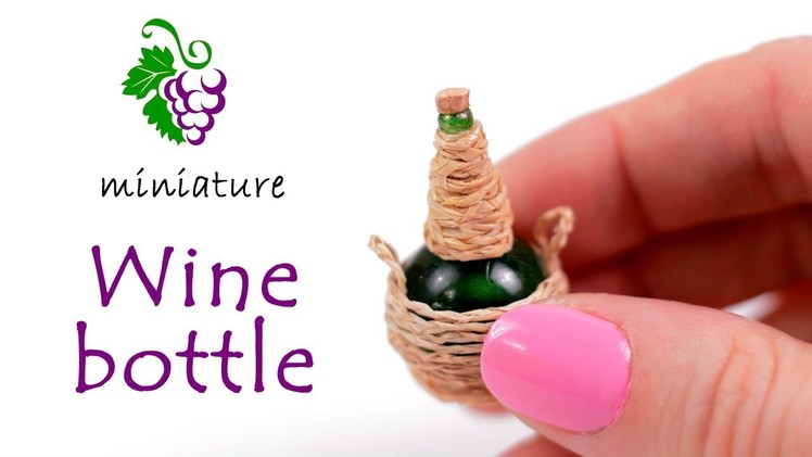 Miniature Wine Bottle Tutorial For Dollhouse | No Polymer Clay