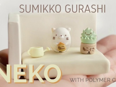 Neko scene with Polymer Clay - Sumikko Gurashi