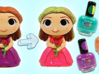 Painting Disney Beauty and the Beast Characters with DIY Color Changing Nail Polish!