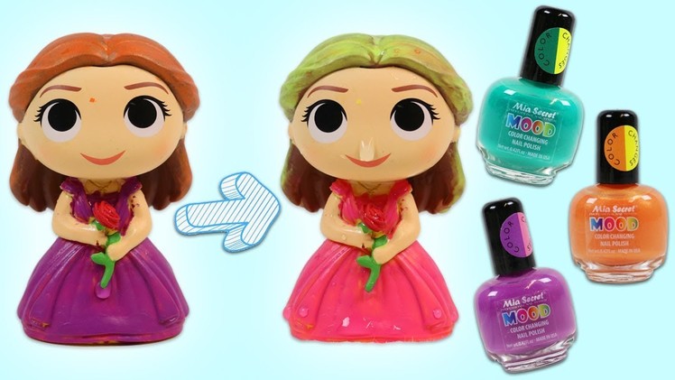 Painting Disney Beauty and the Beast Characters with DIY Color Changing Nail Polish!