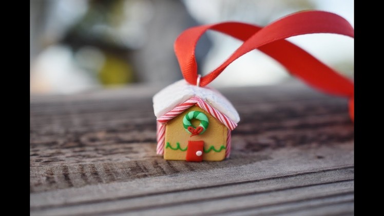 Polymer Clay Gingerbread House Ornament Tutorial