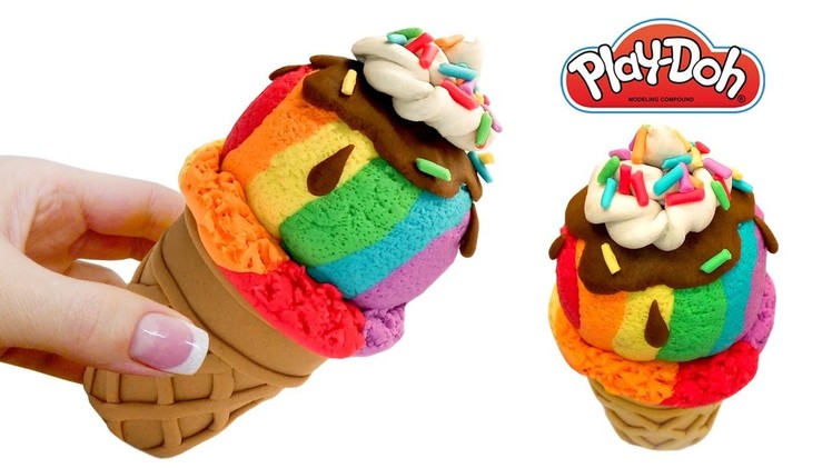 Rainbow Play Doh Ice Cream 2018. Play Doh Video Tutorial