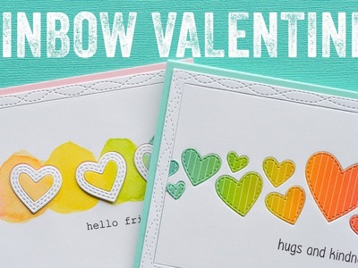 Rainbow Valentine's Cards