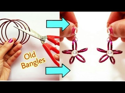 Reuse old Bangles and make beautiful jewelry | Reuse waste bangles