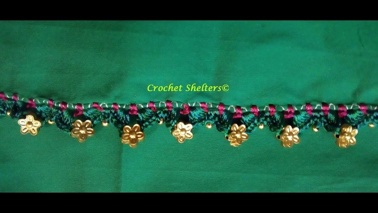 Saree Kuchu. Saree Tassels designs with beads in just 2 steps