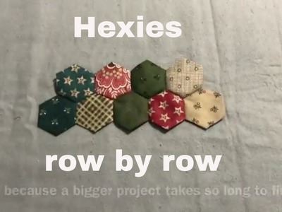 Sew with me - Hand sewing hexies in a row