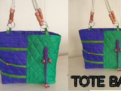 Tote bag making|tote bag cutting|tote bag stitching|tote bag sewing|magical hands|Hindi| 2018