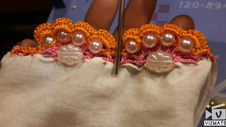 Triple Arch with beads within the arch for saree kuchu design part 2