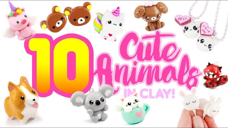 10 CUTE ANIMAL CLAY DIY’s - Polymer Clay Compilation