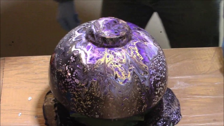 3D Acrylic Paint Pouring On Wooden Bowls