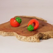 Apple Red Dreadlock Bead Leaf Hair Jewellery Dread Accessories Handmade Fimo