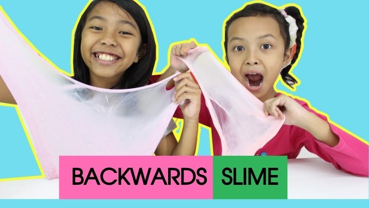 BACKWARDS SLIME CHALLENGE ♥ DIY Making Slime