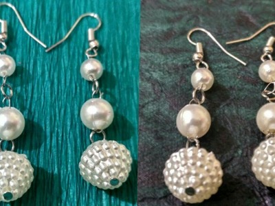 Bead Earrings || Pearl earrings tutorial || Bead earrings patterns