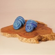 Blue Dreadlock Beads Swired White Hair Jewellery Dread Accessories Handmade Fimo