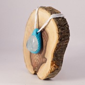 Blue Stone Necklace Quartz Stone Fimo Jewellery Accessories Handmade Jewelry