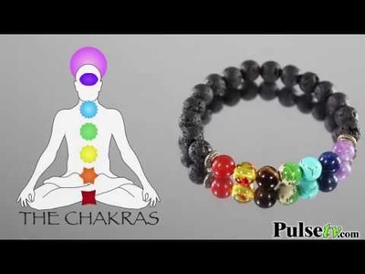 Chakra Lava Bead Bracelet for Aromatherapy
