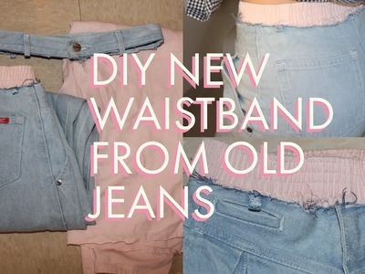 D.I.Y. Pink Waistband For Old Jeans |Rylee Hilligoss