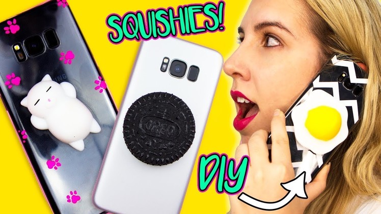 DIY Easy SQUISHY Phone Cases!  |  Cat, Oreo POP SOCKET & Fried Egg Anti Stress Ball! ????