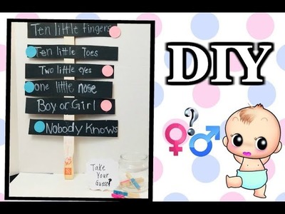 DIY Gender Reveal Party Game & Welcome Sign| Gender Reval Party Decorations