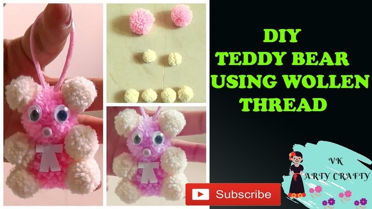 DIY simple and prettiest teddy bear using thread