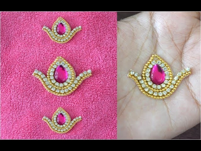 DIY Stone Work Patches At Home | How To Make Designer Saree Blouse Patches | Beauty Express