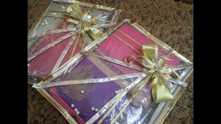 DIY wedding saree packing at home. easy and affordable.under 50 rs.