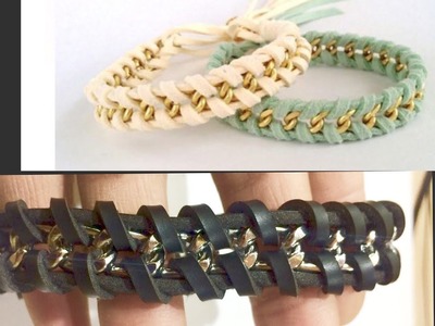DIY Woven Bracelet. How to Make Chain Woven Bracelet