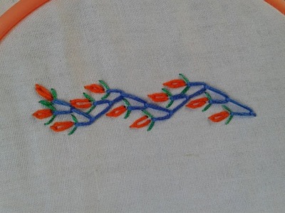 Double Feather Stitch | Hand Embroidery