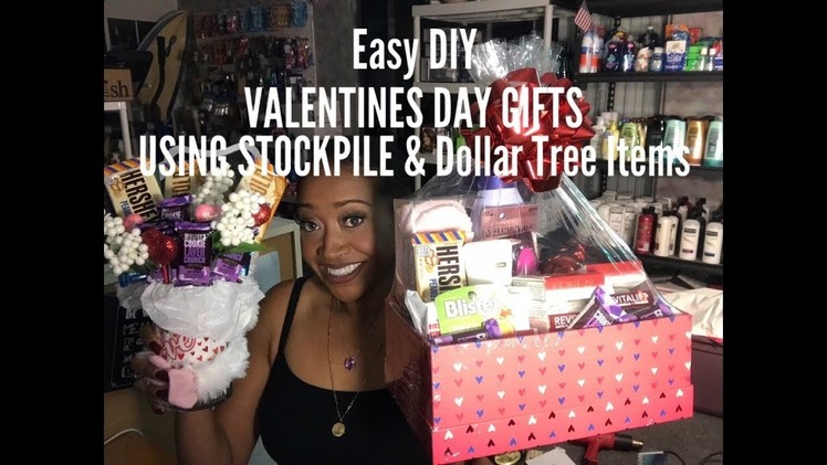 Easy DIY Valentines Day Gifts Using Stockpile Coupon Items and Dollar Tree Items. Retail cost $99.00