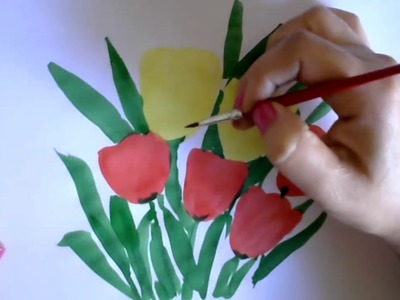 Easy Watercolor Flower Painting Tutorial for Beginners | How to Paint Tulips