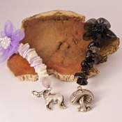 Elephant Mushroom Keyring Shells Stones Charm Keychain Accessories Handmade