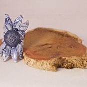 Flower Dreadlock Bead Blue White Hair Jewellery Dread Accessories Handmade Fimo