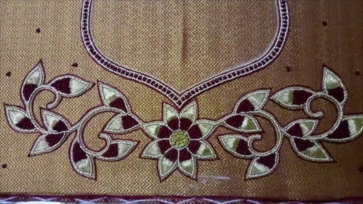 French not blouse back nek hand embroidery work