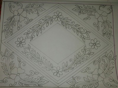 Full Nakshi kantha floral design tutorial for beginners_57_part_2.Hand embroidery bed shheet design
