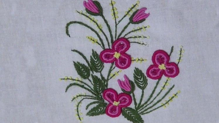 Hand Embroidery : Brazilian Embroidery: Bullion Stitch