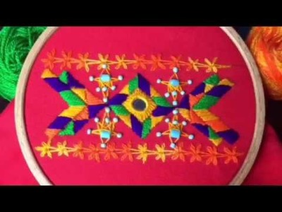 Hand Embroidery easy stitch how to make Balochi designs