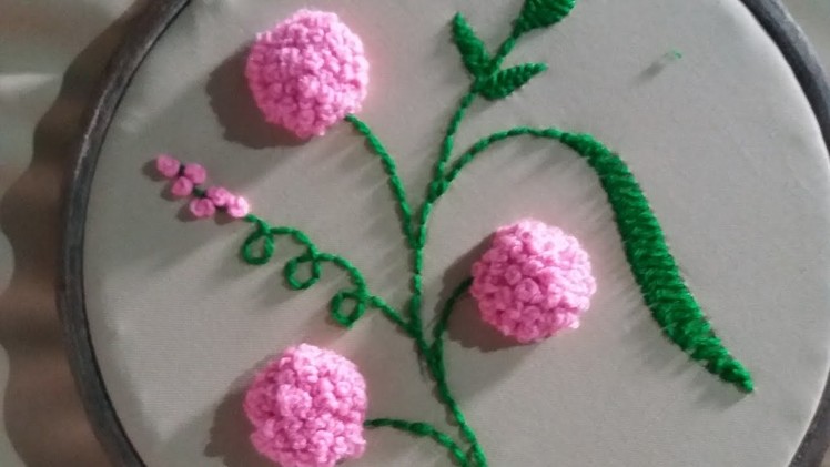 Hand embroidery - How to Do stump work  with french knot .