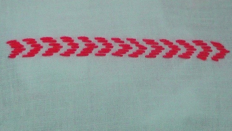 Hand Embroidery :  Nakshi Katha Stitch  for Border