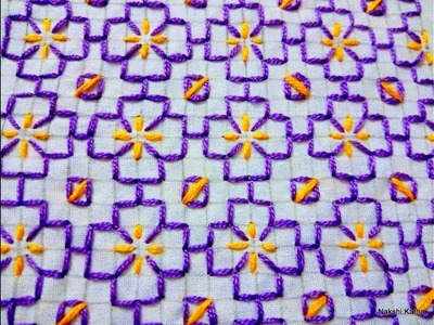 Hand Embroidery new nakshi katha design video tutorial by Nakshi  katha।বাংলাদেশি নকশী কাথার ডিজাইন.