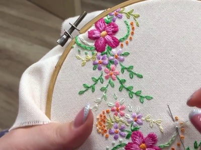 Hand Embroidery Tutorial | Chain Stitch | Floral Embroidery Tutorial