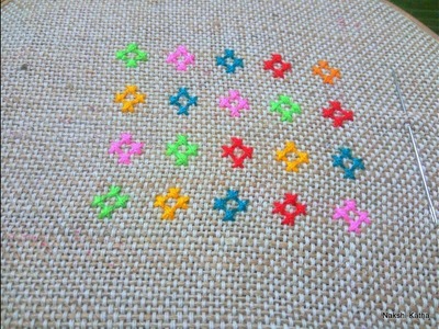 Hand stitch floor mat design video tutorial by nakshi katha
