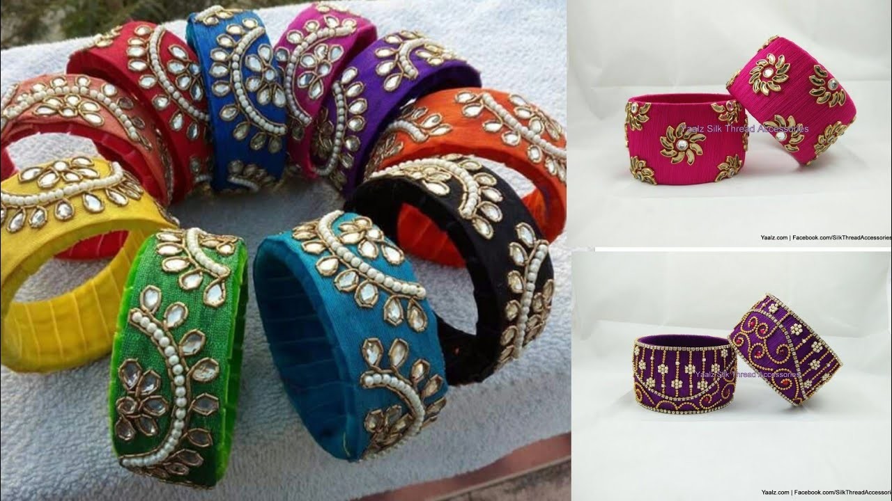 Handmade Bangles Design IdeasSilk Thread Ideas For Indian WearKundan Bangle Handmade Bangles Design IdeasSilk Thread Ideas For Indian WearKundan Bangle