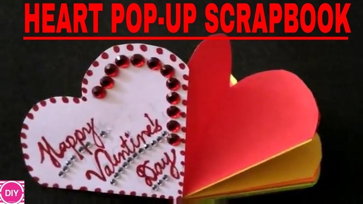 Heart Pop-Up scrapbook for Valentine's Day.