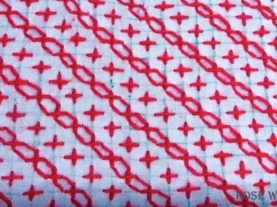 How to make basic nakshi katha hand embroidery.part-2.| nakshi katha tutorial by rose world