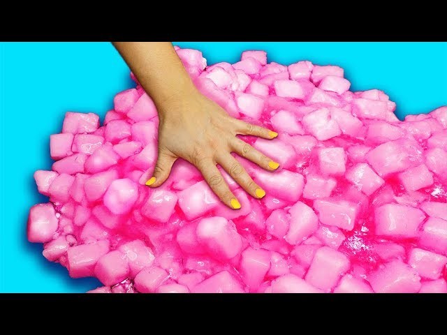 How to make Giant Jelly Cube Slime! We used 300 sponges!