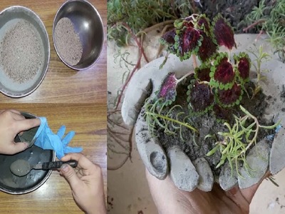 How To Make Hand Design Cement Pot At Home DIY #Art Expose With Raj