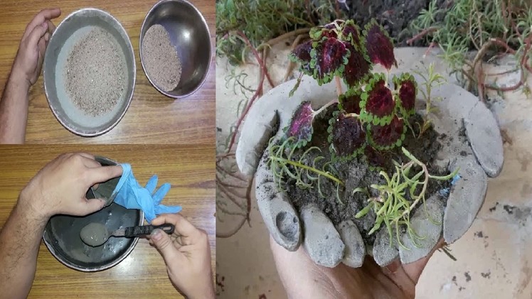 How To Make Hand Design Cement Pot At Home DIY #Art Expose With Raj