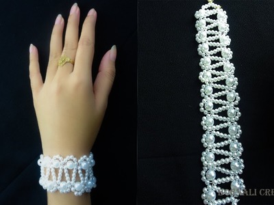 How to make pearl bracelet  easy way|super easy tutorial|bracelet tutorial video by bornali creation